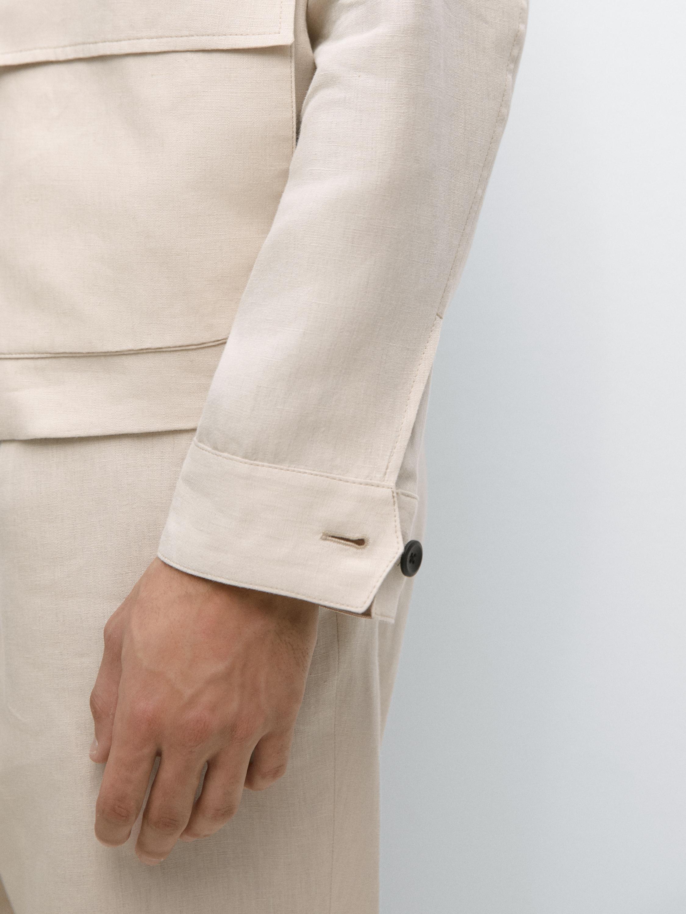 100% linen jacket with pockets